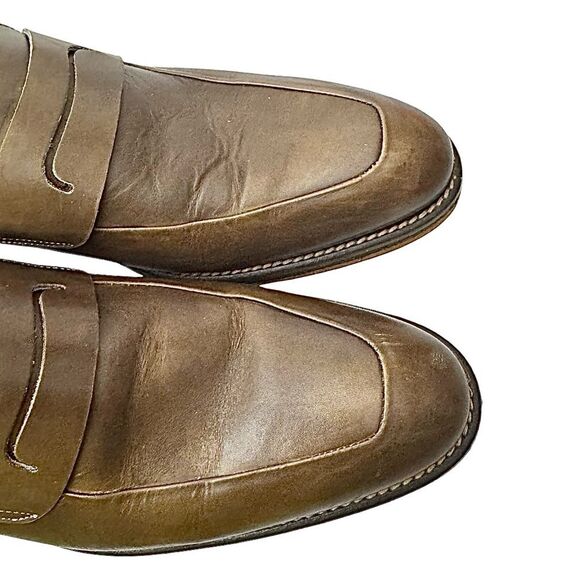 Mezlan Brown Leather Penny Loafers Men’s Size 10 EU 43 Spain Luxury Dress Shoes main image 4